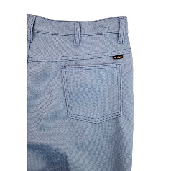Vintage Farah Polyester Pants Men Size 38 x 29.5 Flair Leg Disco Leisure Blue - Picture 3 of 8